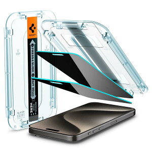 Spigen EZ Fit �`�����h�~ �K���X�t�B���� iPhone15 Pro Max �p �\��t���L�b�g�t�� iPhone15ProMax �Ή� �ی� �t�B���� �̂������h�~ 2����