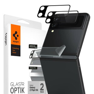 Spigen �ی�t�B���� Galaxy Z Flip 3 �Ή� 4���Z�b�g �J�����p�̃J�����t�B���� 2���� �q���W�p �ی�t�B����2��