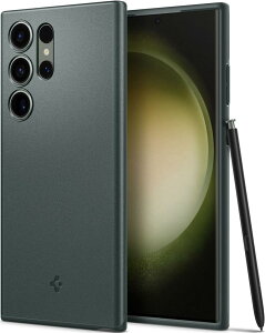 Spigen Galaxy S23 Ultra �P�[�X ���^ [ SC-52D | SCG20 ] �����Y�ی� �C�菝�h�~ ���^�J�o�[ �y�� �w��h�~ �V���v�� �}�b�g�d�グ ���C�����X�[�d�Ή� �V���E�t�B�b�g ACS06077 (�A�r�X�E�O���[��)