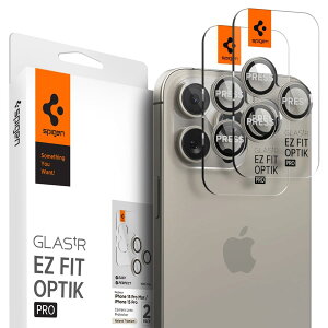 Spigen Glas tR EZ Fit Optik Pro iPhone 15 Pro/15 Pro Max/14 Pro/14 Pro Max �p �J�����t�B���� �ی� iPhone 15 Pro/15 Pro Max �Ή� �����Y �N���A �i�`�������`�^�j�E�� 2����