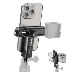 Ulanzi �X�}�z�z���_�[ gopro�p�}�E���g �X�}�[�g�t�H���p�O�r�A�_�v�^�[ 360�x��] �R�[���h�V���[�t�� iPhone/Android/�}�C�N/LED���C�g/�O�r/���B��_�Ή�