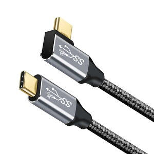USB type C �P�[�u�� L�� 0.5M �^�C�vc �[�d USB3.1 Gen2(10Gbps) 100W PD�}���[�d 4K / 60Hz�f���o�� �i�C�����҂�MacBook�APad�ASurface�ASwitch�AXperia�AGalaxy�APixel��Type C�@��Ή�