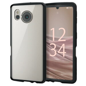 �G���R�� AQUOS sense7 [ SH-53C | SHG10 ] �P�[�X �J�o�[ �ϏՌ� �Ռ��z�� TOUGH SLIM LITE ���d�x [�����Čy���ϏՌ��P�[�X] �X�g���b�v�z�[���t�� �u���b�N PM-S226TSLFCBK