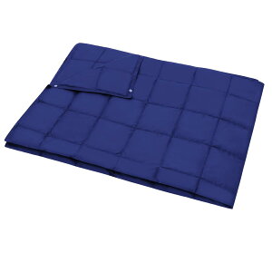 Rock Cloud ブランケット 収納袋一体 多功能 毛布 ひざ掛け 175x135cm 防寒 掛け布団 超軽量 キャンプ コンパクト 暖かい 柔らかい 車中泊 テント 登山 アウトドア 旅行 (ブルー)