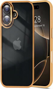 Tecxin iPhone 16 Plus �p �P�[�X ���ϖh�~ �Ռ��z�� �X�}�z�P�[�X [�R�p���ϗ����ی�] [�����Y�ی�] �ϏՌ��\�t�g�G�b�W �N���A�o�b�N�p�l�� �X�g���b�v�z�[���t�� 6.7�C���` - �I�����W