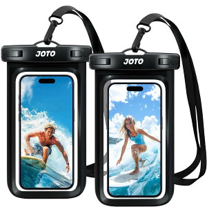 JOTO �h���P�[�X 2���Z�b�g �X�}�z�p IPX8�F��iPhone17/16/15/14/13/12 Pro Max Galaxy S24/S23 Ultra Pixel 8 Pro �Ή� 7�C���`�܂� �w��F�ؑΉ� ���C �C �v�[�� �ނ� �A�E�g�h�A ��|���� -2�u���b�N
