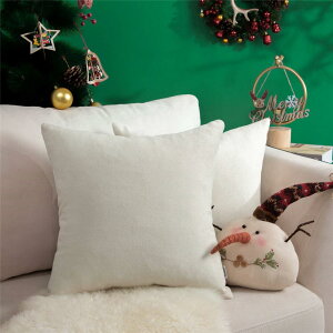 Topfinel �N�b�V�����J�o�[ ���l�����ۂ� 45×45cm �k�� ������� �Ȗ� ���n �\�t�@�w���� �������J�o�[ ���z�c�J�o�[ �z���C�g 2���Z�b�g�i�S10�F�j