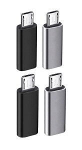 YFFSFDC USB-C  Micro USB A_v^ Type-C (X) to Micro USB (IX) ϊA_v^ 4 }CNUSBϊA_v^[ ϊRlN^ [dƃf[^] XperiaAGalaxyANexusAHUAWEIMicro USBݔΉ(ub