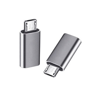 YFFSFDC �}�C�N��USB�ϊ��A�_�v�^�[ �^�C�vC Micro USB �ϊ��A�_�v�^ 2���� Type C ���X to Micro USB �I�X �ϊ��R�l�N�^ �[�d�ƃf�[�^�]�� Galaxy�ANexus�AXperia�AHUAWEI��Micro USB�ݔ��Ή� (�V���o�[)
