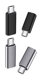 YFFSFDC �}�C�N��USB�ϊ��A�_�v�^�[ �^�C�vC Micro USB �ϊ��A�_�v�^ 4���� Type C ���X to Micro USB �I�X �ϊ��R�l�N�^ �[�d�ƃf�[�^�]�� Galaxy�ANexus�AXperia�AHUAWEI��Micro USB�ݔ��Ή� �i�u���b�N �A�V��