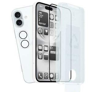 KPNS �V�^�̃K�C�h�g�t�� ���Y�Ɏq�� iphone 16 Plus �p �K���X�t�B���� �������o �����ق�16 Plus �J�����t�B���� �J�o�[ �A�C�t�H��16 Plus �����K���X �ی�t�B�����y1+1���Z�b�g�z