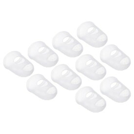 PATIKIL 内径23 mm シリカゲル指先保護器 ゴムの指先 15個入り シリカゲル 親指 指先保護カバー ギター演奏 オフィス 計数裁縫 クリア XLサイズ