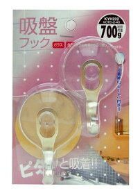 和気産業(Waki Sangyo) 吸盤フック 2個入り 制限荷重700g 透明 KYH222