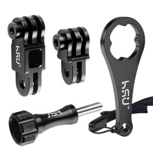 HSU �A�N�V�����J���� �����A�[�� gopro �����A�_�v�^�[ �A���~�� gopro �}�E���g �����`�ƃl�W�t�� GoPro Hero13/12/11/10/9/8/7/6/5�Ȃǂ̃A�N�V�����J���� �A�N�Z�T���[(�u���b�N)