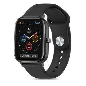 [Amzpas] 20mm �o���h for Amazfit Active 2/GTS 4 Mini/GTS 4/GTS 3/GTS 2 Mini, Bip U Pro/Bip 3/Bip 3 Pro �x���g �_�炩�� �V���R���o���h ���߉\ (�u���b�N)
