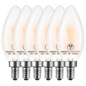Zohadtak LED �G�W�\���d�� �V�����f���A�d�� 60W�`���� 720lm E12 6W ���Ód�� ����K���X�̍ގ� �������Ή� 2700K �d���F PSE�F�؍ς� �X�C�^ 6���� (E12-�X�C�^, �d���F)