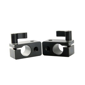 NICEYRIG 15mm ロッドクランプ レールクランプ パイプ rig カメラ 1/4ネジ穴付き アルミニウム合金 2個セット -137