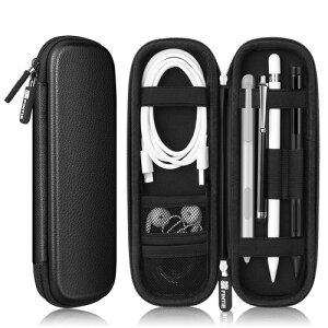Fintie Apple Pencil�p�ی�P�[�X �o�b�O ����EVA�n�[�h�V�F�� Pencil Pro/USB-C/��1/2 ����p(1�u���b�N)