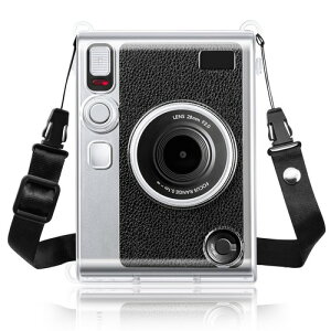 Rieibi �����P�[�X�Ή� FUJI instax mini Evo,�V�����_�[�X�g���b�v�t�� �`�F�L Evo �J�����P�[�X �J�����ی�o�b�O instax mini Evo �o�b�O �n�[�h �����h�~ �y�� �S�ʕی� �N���X�^���V�F�� PVC (����)