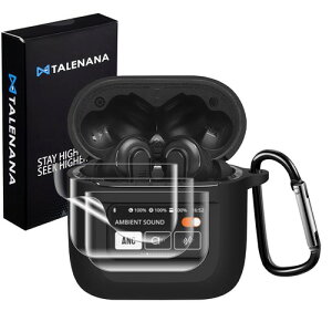TALENANA For JBL TOUR PRO 2�P�[�X�J�o�[ JBL TOUR PRO 2 �J�o�[ �t�B����*3 �t���V���R���� �S�ʕی� �����h�~ �L�Y�h�~ �ϏՌ� �����[�d�\ �y�ʏ��^ �J���r�i�t��(�u���b�N)