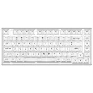 YUNZII X75 PRO 82�L�[���C�����X �z�b�g�X���b�v�Ή� �p��z�� ���J�j�J���Q�[�~���O�L�[�{�[�h �����L�[�L���b�v BT5.0/2.4G/USB-C �K�X�P�b�g�����L�[�{�[�h Windows/Mac�p �Z�K�F�؎擾(�N���X�^��