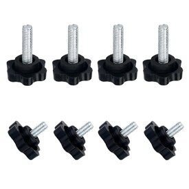 ノブ ねじ ハンドルネジ 雄ネジ ローレット グリップスターノブ グリップノブナット M6×20mm 4個 M6×10mm 4個