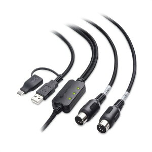 Cable Matters MIDI USB �ϊ��P�[�u�� 2m 5�s��DIN USBA/USBC �u���b�N