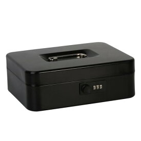 Jssmst(ジェスマット)手提金庫 ル式 金属製 25x20x9cm A5サイズ CB0701L (黒)