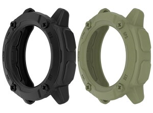 SHEAWA for Garmin�K�[�~�� Instinct 2X �P�[�X �J�o�[ 2�Z�b�g �ی�P�[�X �݊��i TPU�S�� �ی�J�o�[ �ϏՌ� �A�N�Z�T���[ (�u���b�N+�A�[�~�[�O���[��)