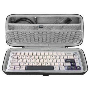 Geekria 65% �R���p�N�g �L�[�{�[�h �P�[�X�A�n�[�h�V�F�� �g���x�� �L�����[�o�b�O�A68 �L�[ �R���p�N�g �L�[�{�[�h�p�AKeychron K6/ K6 Pro/Keychron Q2 Pro/ Q2 Max�AHyperX Alloy Origins 65�ɑΉ�