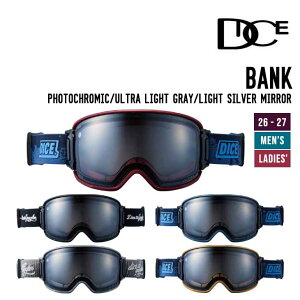DICE �_�C�X 26-27 BANK �o���N �X�m�[�{�[�h �S�[�O�� Photochromic - Ultra Light Gray - Light Silver Mirror BK64570