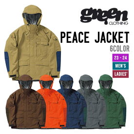GREEN CLOTHING グリーンクロージング 23-24 PEACE JACKET ピース ジャケット 送料無料 2023-2024 スノーボード ウェア