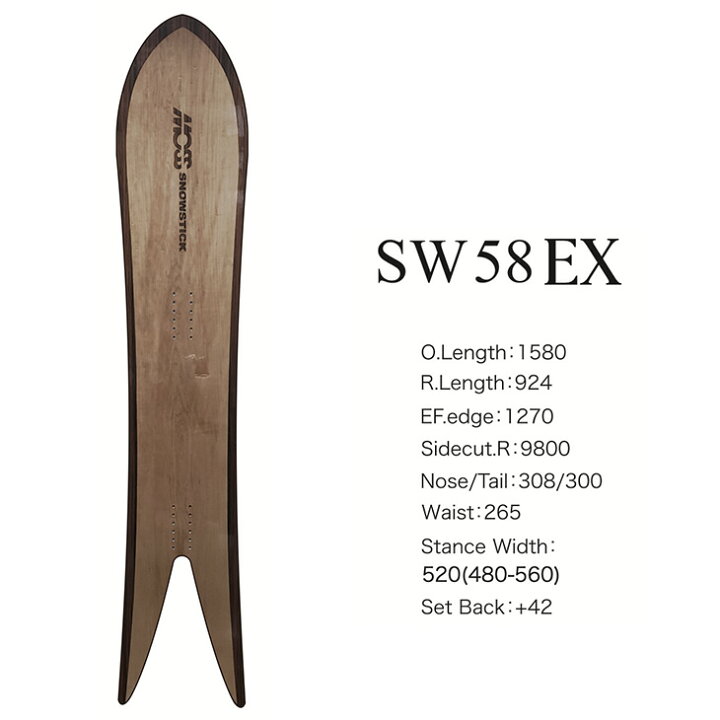 楽天市場】MOSS SNOWSTICK モス スノースティック 25-26 SW 58 EX エス 