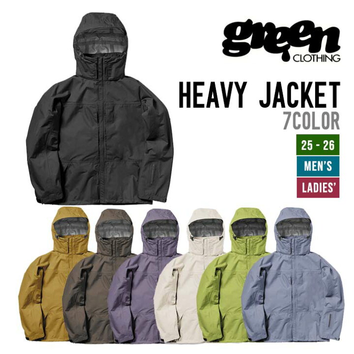 GREEN CLOTHING グリーンクロージング 25-26 HEAVY JACKET ヘビー ジャケット 2025-2026 スノーボード スノーウェア ユニセックス スノーボードSHOP SIDECAR