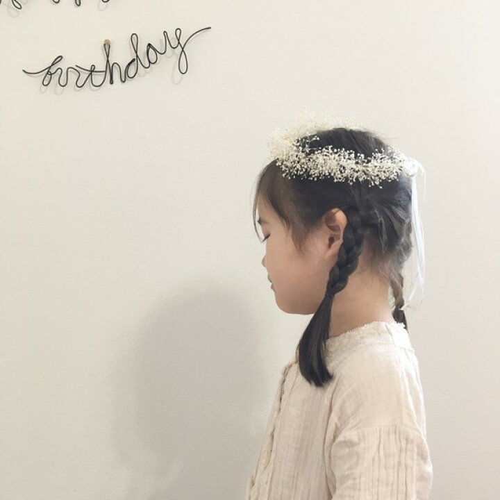 楽天市場】かすみ草 花冠 ベビー キッズ 新生児 誕生日 ニューボーン 