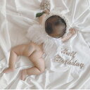 かすみ草　花冠　ベビー　キッズ　新生児　誕生日　ニューボーンフォト　バースデー　ハーフバースデー リングガール…