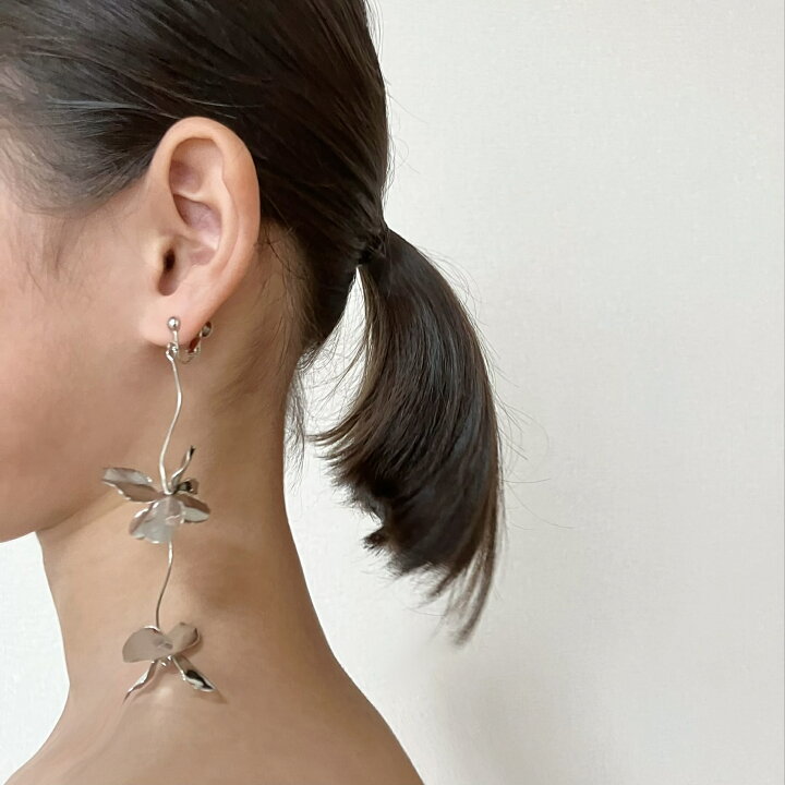楽天市場】花 ピアス イヤリング 揺れる 花びら シルバー フラワー  