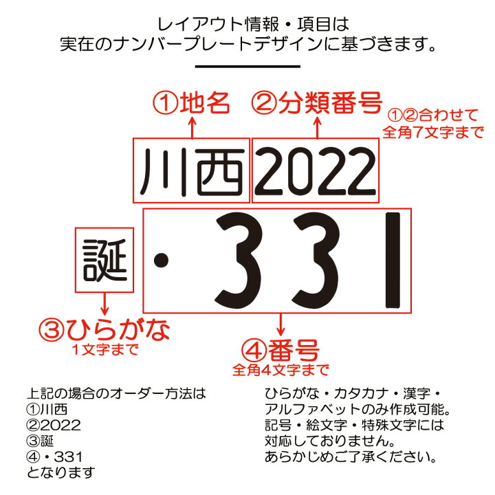 楽天市場】オリジナル作成料日本のナンバープレート一覧にない地名 