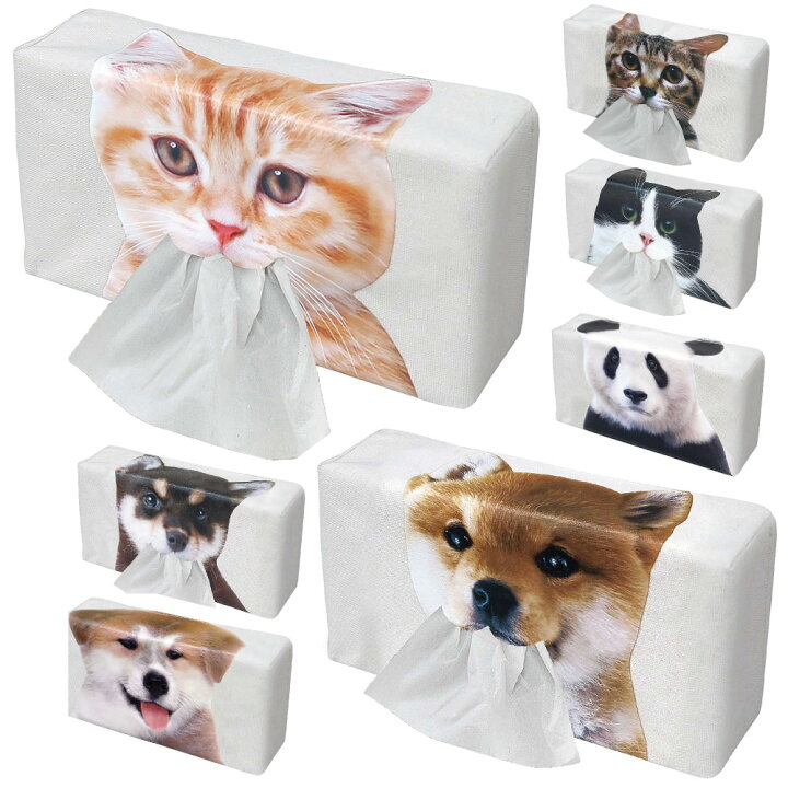 Me156秋田犬 おしゃれ かわいい キジトラ ティッシュカバー ティッシュケース ネコ ハチワレ ボックステ ユニーク リアル猫 猫 茶トラ 最適な材料 ティッシュケース