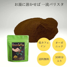 【送料無料:専用スプーン付:30杯分/袋】グリーンコーヒー粉| お湯に溶かせば一流バリスタ　グリーン珈琲　Green Coffee 宮崎　生豆コーヒー