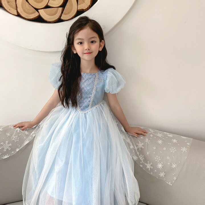 楽天市場 エルサ ドレス 半袖 春夏 高品質 90 100 110 1 130 140 アナと雪の女王 キッズ ワンピース ハロウィン クリスマス 子供 女の子 ドレス コスプレ コスチューム 仮装 プリンセス キッズワンピース お姫様 ディズニーランド エールピュア