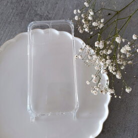 【iPhone17シリーズ入荷】iphoneクリアケース　ショルダーホルダー付き ストラップホール　iphone全機種