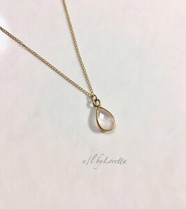 ���[�Y�N�H�[�c 14kgf drop necklace �A�N�Z�T���[ �l�b�N���X�@���[�Y�N�H�[�c�@�V�R�΁@���f�B�[�X�@�����@��l���킢���@�n���h���C�h�@�����|�C���g�@14kgf�@�G���o�C�����b�^�@E/L byLoretta�@
