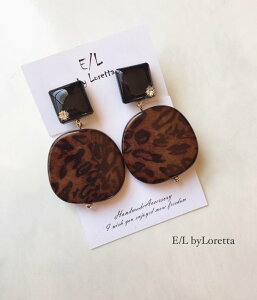 Color circle leopard pierce/earring(Black)@ANZT[@sAX@CO@ubN@@BROWN@uE@F@fB[X@@l@킢@tF~j@i@@