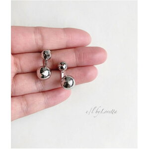 W metal ball pierce(Silver)@E/L byLoretta EL GoCb^ accessory ANZT[ wց@SILVER@Vo[@@@fB[X@@@t@bV@nhChANZ@l@