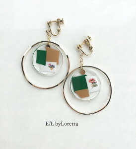 Flower color mosaic circle big hoop pierce/earring@ANZT[@sAX@CO@}`J[@GOLD@S[h@@fB[X@@l@tF~j@i@@@J