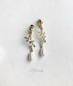 Leaf shizuku pearl pierce/earring(Gold)@ANZT[@sAX@CO@S[h@@zCg@@fB[X@@l@킢@tF~j@i@@@JW