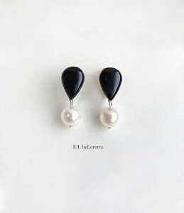 Color shizuku pearl pierce/earring (Black)@ANZT[@sAX@CO@BLACK@ubN@@hbv@fB[X@@l@킢@tF~j@i@@@