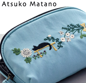 Atsuko　Matano刺繍マルチケース　おひるね/ 日本製[ATSUKO MATANO]