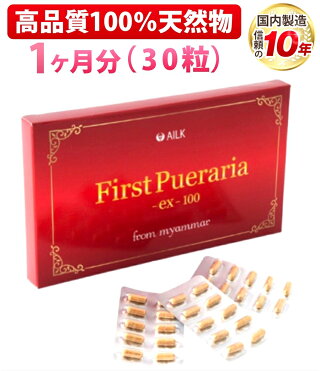 高品質プエラリア Ailkファーストプエラリアex100 1カ月分30粒 更年期 バスト アップ サプリ プエラリアミリフィカ Lasies 力アップ サプリメント ミャンマー産100 天然物 芸能人愛用 Room 欲しい に出会える